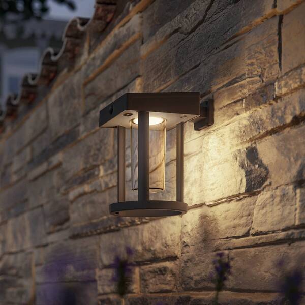  Philips Philips Camill Solar Sensor Wall Lamp, Black/clear, ø 14 Cm 