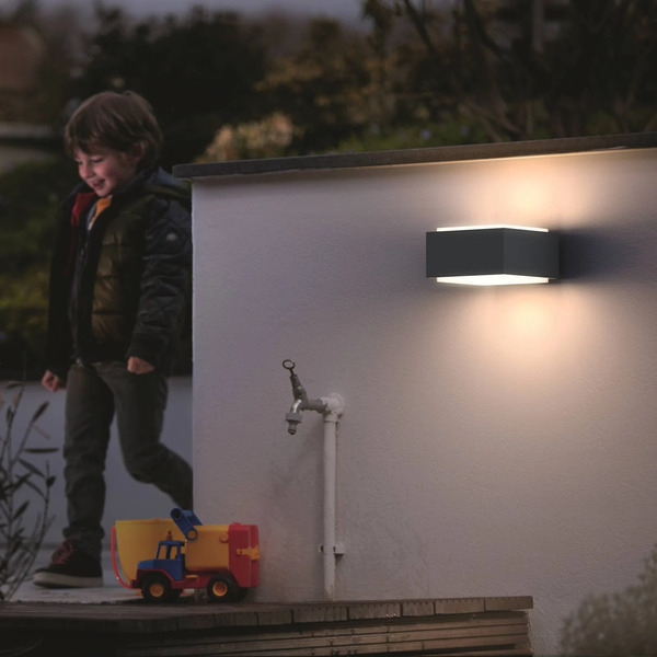  Philips Philips Hedgehog Outdoor Wall Light, Anthracite, Pack Of 2 