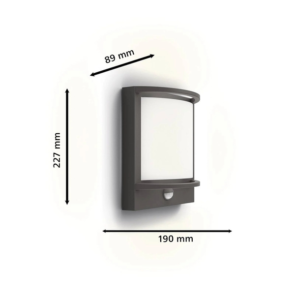  Philips Philips Led Outdoor Wall Light Samondra Ue, Sensor 