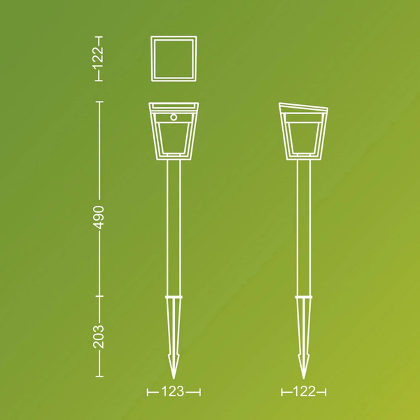  Philips Philips Led Solar Ground Spike Lamp Nissa Ue, Plastic, Ip44 