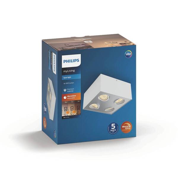  Philips Philips Myliving Box Led Spot 4-bulb White 