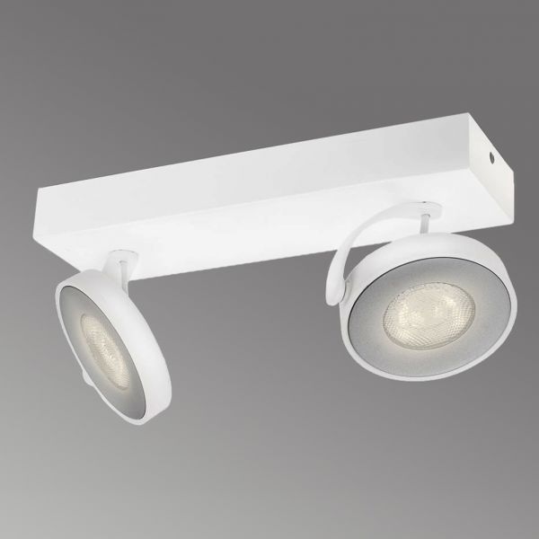  Philips Philips Two-bulb Clockwork Led Spotlight In White 
