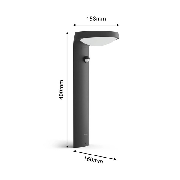  Philips Philips Tyla Solar Pillar Light Sensor 1.2w 250lm 