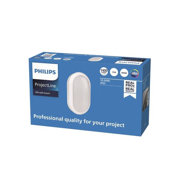  Philips Philips Wall-mounted Led Wall Light, Oval, 4,000 K 