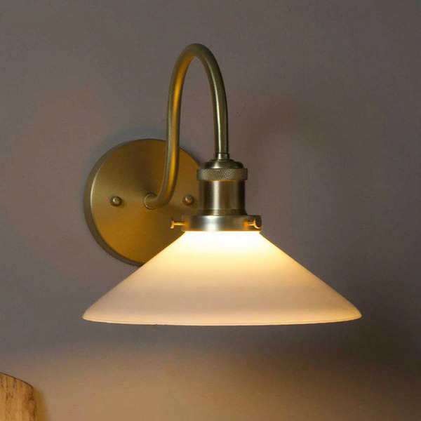  Pr Home Pr Home August Wall Light, Gold/opal, Height 25 Cm, E27 