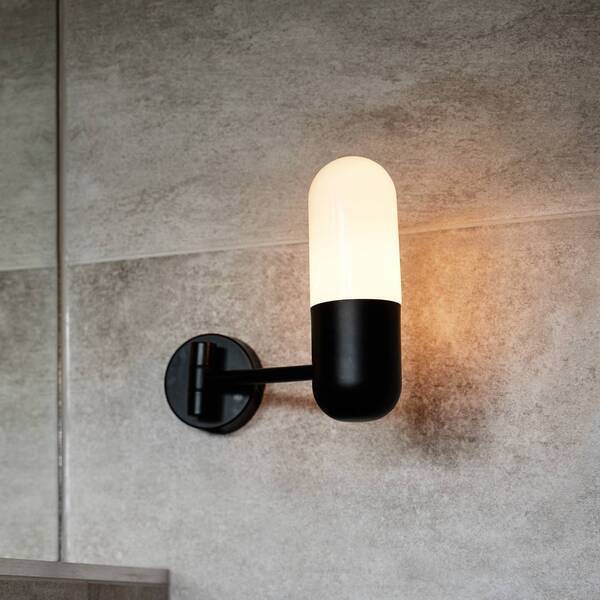  Pr Home Pr Home Bathroom Wall Light Zeta, Black, Ip44, Adjustable 