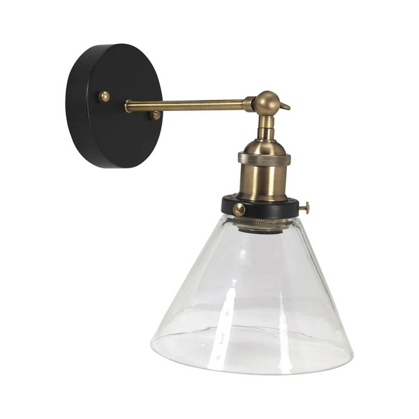  Pr Home Pr Home Lambda Wall Light, Brass/clear, ø 18 Cm, Glass 