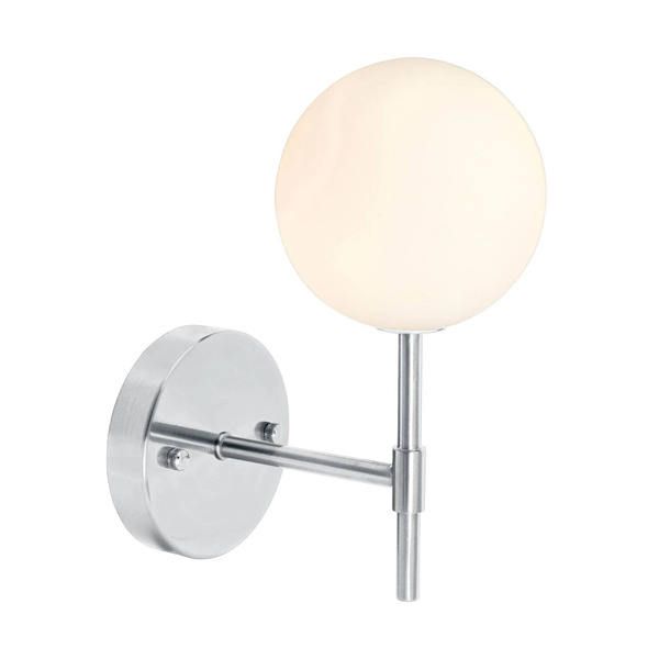  Pr Home Pr Home Sigma S Wall Light, Chrome/opal, 1-bulb, 25 Cm Glass 