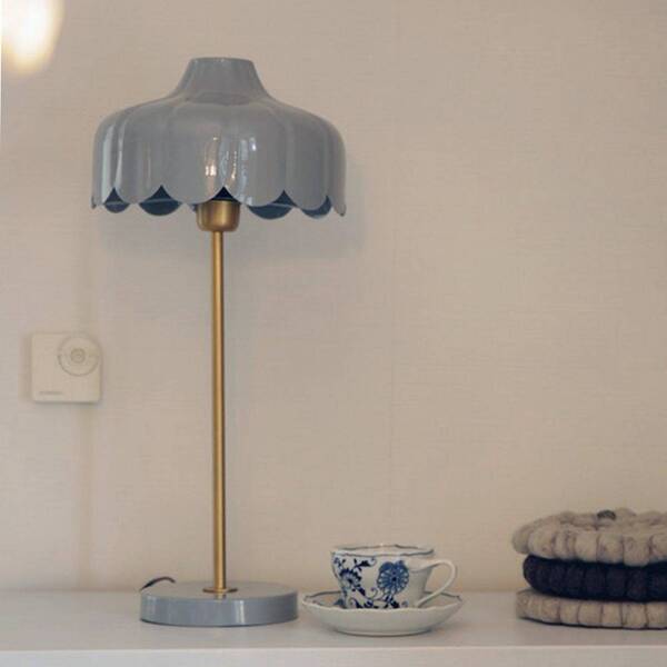  Pr Home Pr Home Wells Table Lamp, Blue/gold Height 50 Cm 