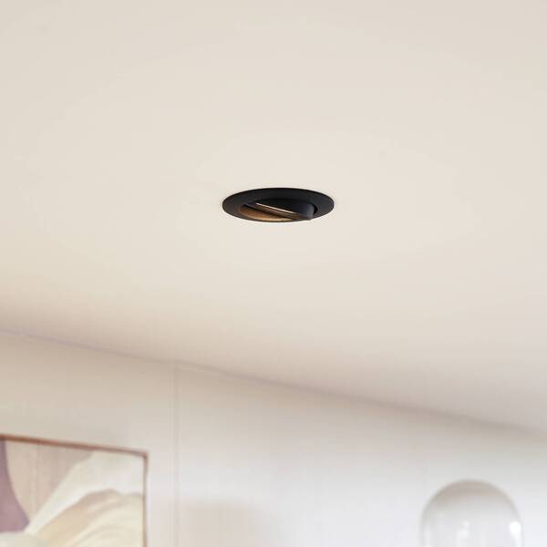  Prios Prios Fibur Recessed Ceiling Light, Black, Zinc, ø 8.2 Cm, Set Of 3 