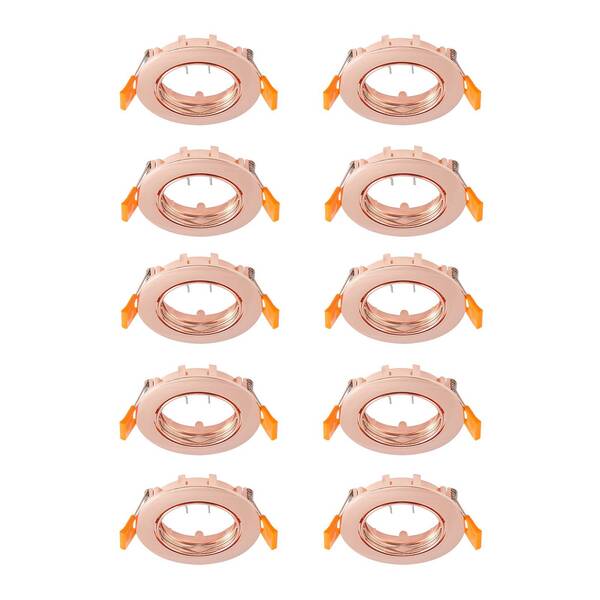  Prios Prios Fibur Recessed Ceiling Light, Copper, Zinc, ø8.2 Cm, 10 Units 
