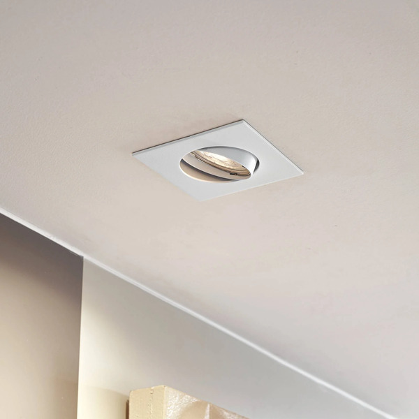  Prios Prios Fibur Recessed Light, White, 9 Cm, Gu10, Set Of 10 
