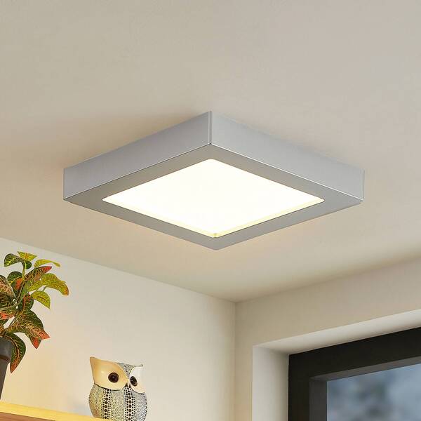  Prios Prios Led Ceiling Light Alette, Silver, 22.7cm, 24w, Dimmable 