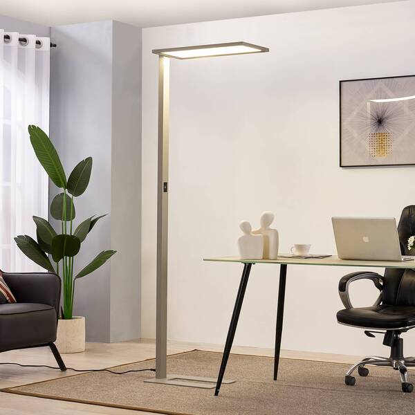  Prios Prios Led Office Floor Lamp Taronis, Silver, 195 Cm, Dimmable 