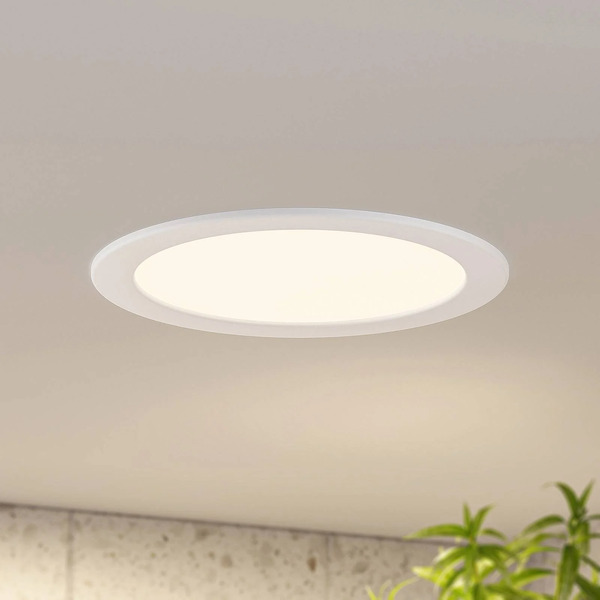  Prios Prios Led Recessed Light Cadance, White, 24 Cm, Set Of 3, Cct 