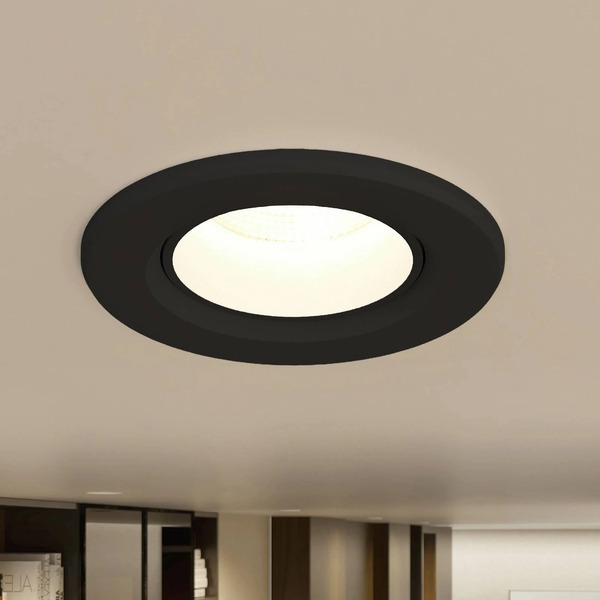  Prios Prios Led Recessed Light Shima, Black, 7 W, 3000k, Dimmable 