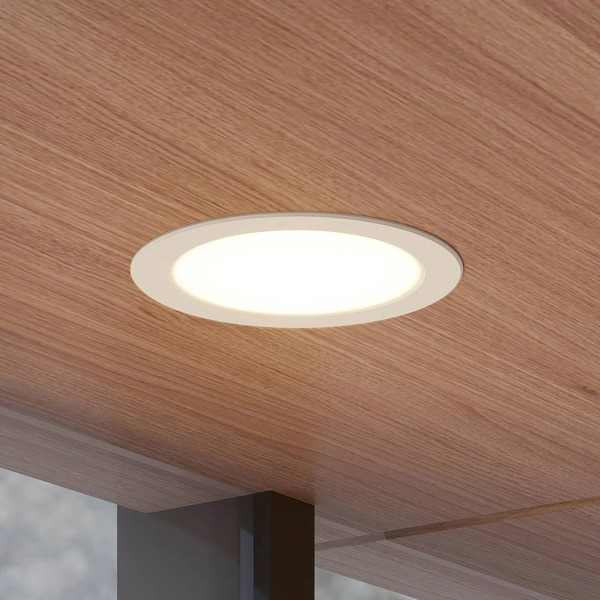  Prios Prios Led Recessed Spotlight Rida, White. ø 23 Cm, 30w, Cct, Ip44 