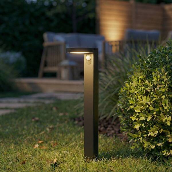  Prios Prios Led Solar Path Light Tarlson, Round, Anthracite, Sensor 