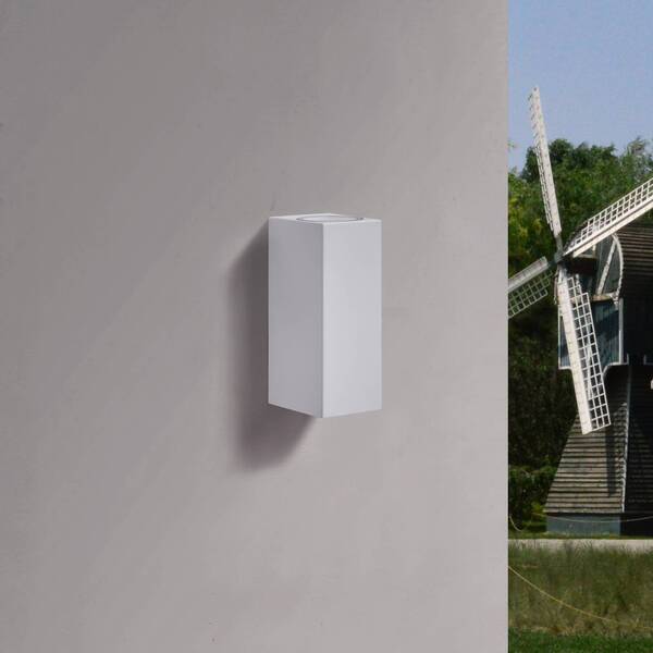  Prios Prios Outdoor Wall Light Tetje, White, Angular, 16 Cm 