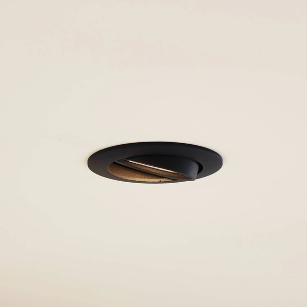  Prios Prios Recessed Ceiling Light Fibur, Black, Aluminium, ø 8.2 Cm 