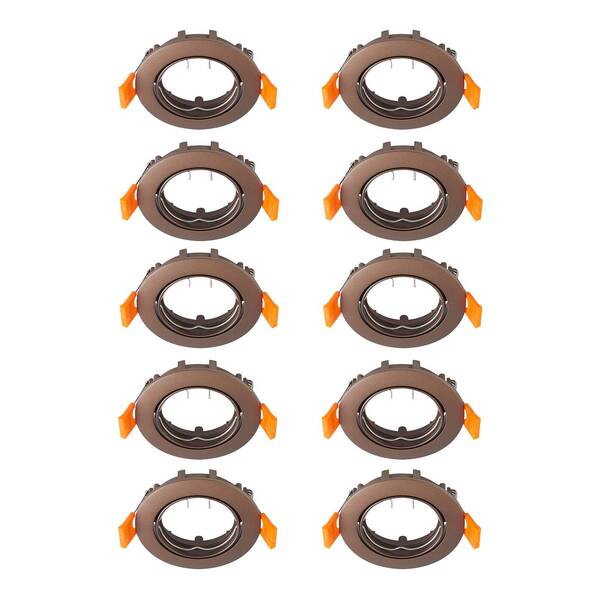  Prios Prios Recessed Ceiling Light Fibur, Bronze, Zinc, ø 8.2cm, 10s 