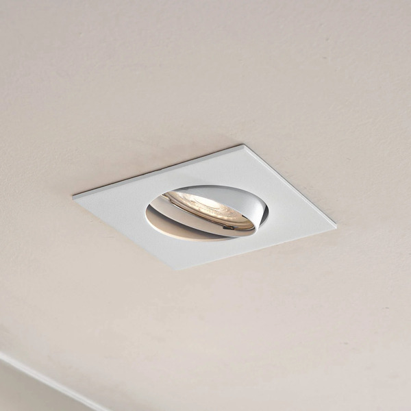  Prios Prios Recessed Light Fibur, White, 9 Cm, Gu10 