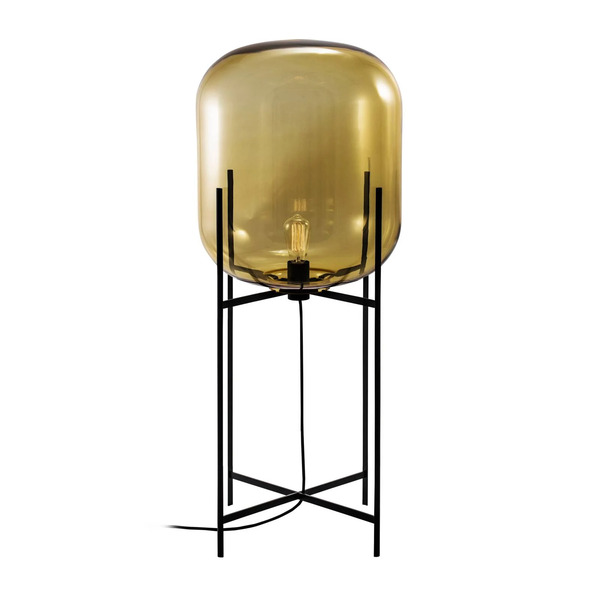  Pulpo Pulpo Floor Lamp Oda In Between, Amber/black, Height 111 Cm 