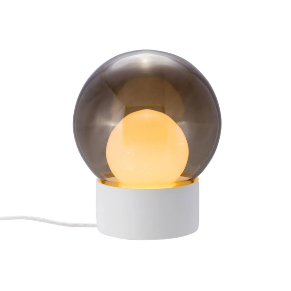  Pulpo Pulpo Table Lamp Boule Small, Smoky Grey/opal/white, Glass 
