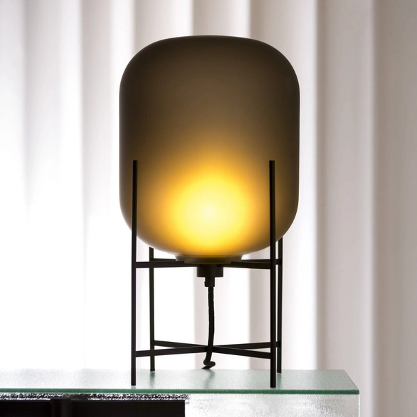  Pulpo Pulpo Table Lamp Oda Small, Smoke Grey Etched/black 