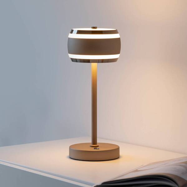  Pure Pure Falling Rings Rechargeable Table Lamp, Bronze/dark Chrome, Cct 