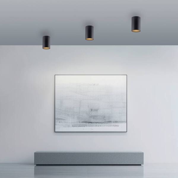  Pure Pure Led Bathroom Ceiling Lamp Point, Black ø 6 Cm, Metal, Ip44 