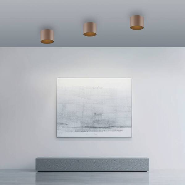  Pure Pure Led Bathroom Ceiling Lamp Point, Bronze-coloured, ø 18 Cm, Ip44 