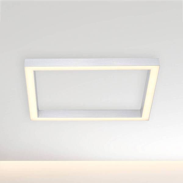  Pure Led Ceiling Lamp Pure Lines, 55 X 55 Cm, Silver, Cct, Remote Control 