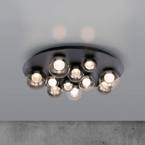  Pure Pure Led Ceiling Lamp Popup, Grey/smoke Grey, ø 60 Cm, 11-bulb 
