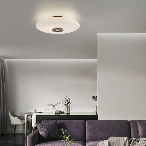  Pure Pure Led Ceiling Lamp Vitrum Brown/opal Glass/aluminium ø 45cm 