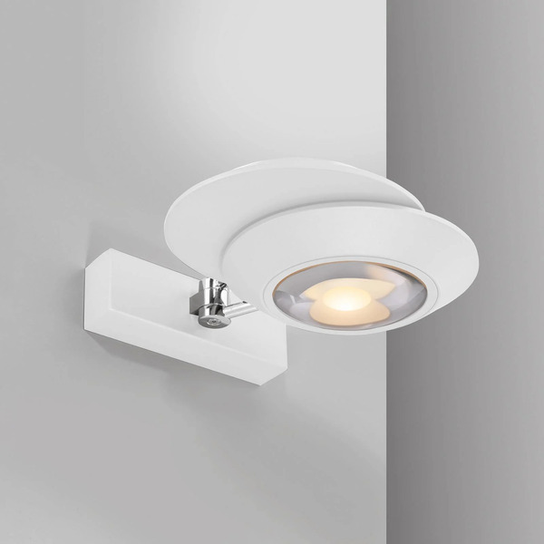  Pure Pure Led Wall Lamp Oculis, White, 30 Cm, Iron/glass, 2-bulb. 