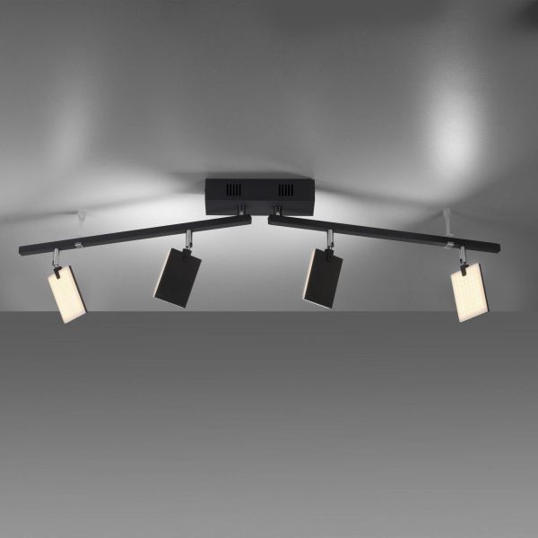  Pure Pure Mira Ceiling Lamp 4-bulb Remote Cct Black 