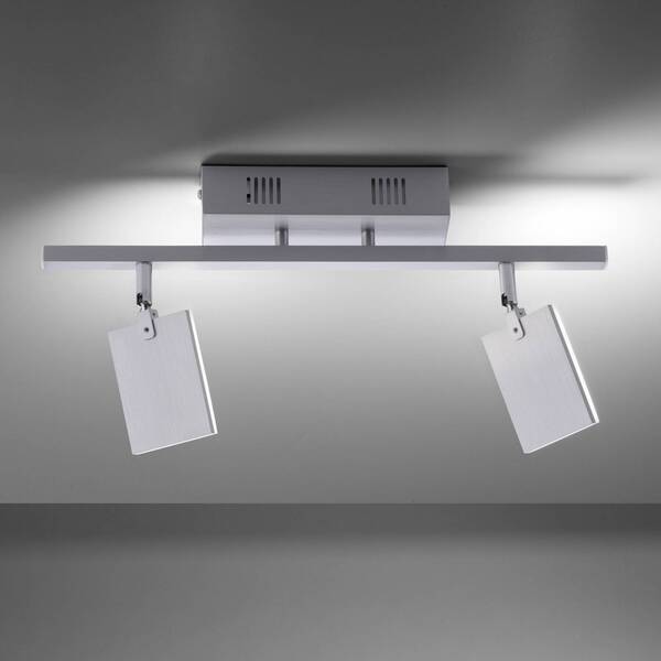  Pure Pure Mira Led Ceiling 2-bulb Remote Cct Aluminium 