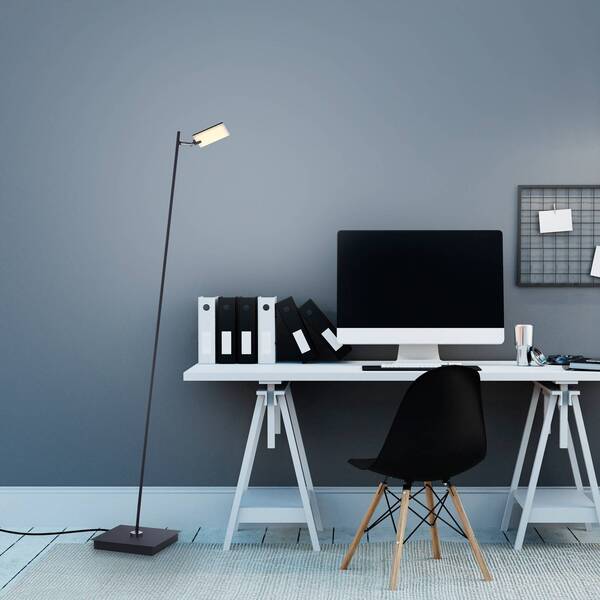  Pure Pure Mira Led Floor Lamp, Black Pearl, Remote Control 