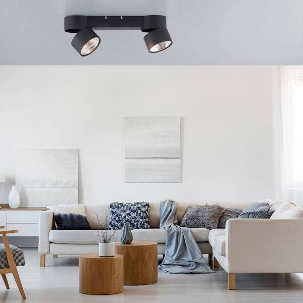  Pure Pure Nola Led Ceiling Light 2-bulb Black 