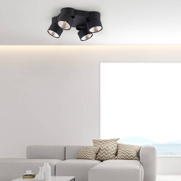  Pure Pure Nola Led Ceiling Light 4-bulb Black 