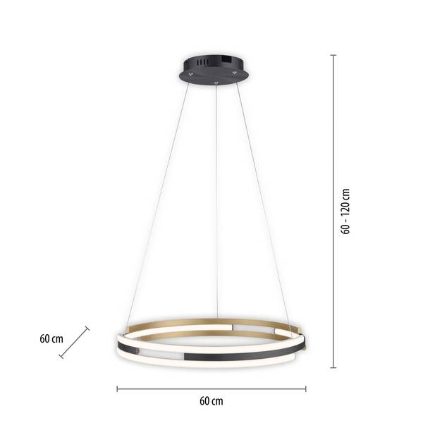  Q-smart-home Q-smart-home Paul Neuhaus Q-beluga Led Pendant Light, Brass 