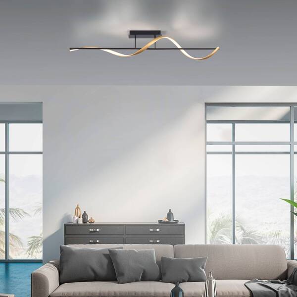  Q-smart-home Q-smart-home Paul Neuhaus Q-swing Ceiling Lamp Anthracite/brass 