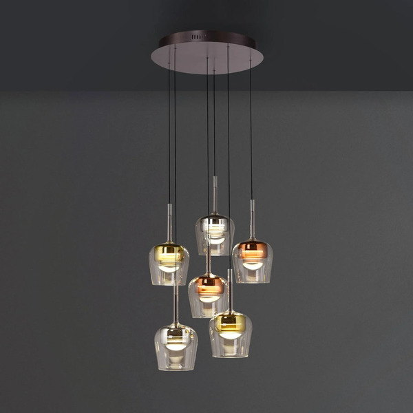  Q-smart-home Q-smart-home Paul Neuhaus Smart Led Hanging Light Q-kon Multicoloured 6-bulb 
