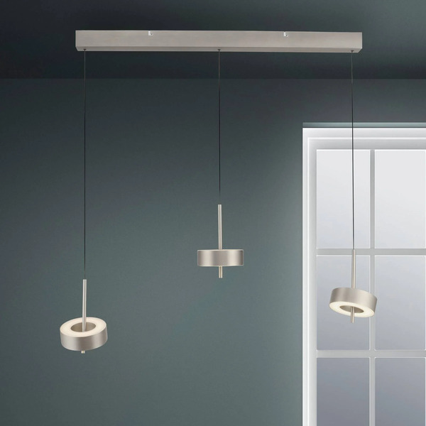  Q-smart-home Q-smart-home Paul Neuhaus Smart Led Hanging Light Q-rotate, Aluminium 3-light. 