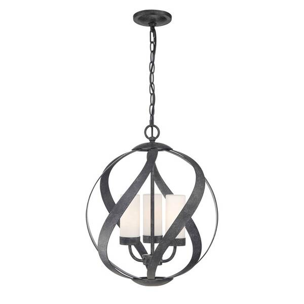  Quintiesse Quintiesse Blacksmith Hanging Light, Black/white, ø 40.7 Cm 
