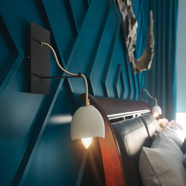  Quintiesse Quintiesse Nula Wall Light, Seashell White/gold 