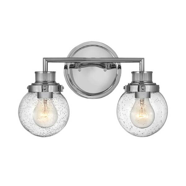  Quintiesse Quintiesse Poppy Bathroom Wall Light, 2-bulb, Chrome 
