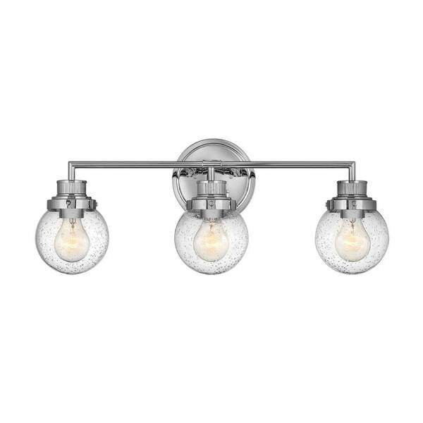  Quintiesse Quintiesse Poppy Bathroom Wall Light, 3-bulb, Chrome 