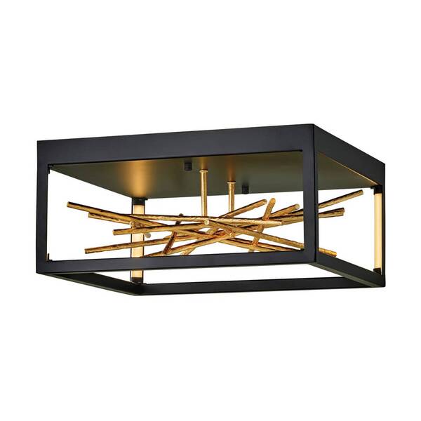  Quintiesse Quintiesse Styx Led Ceiling Light, Black, 3,000 K 46 X 22 cm 